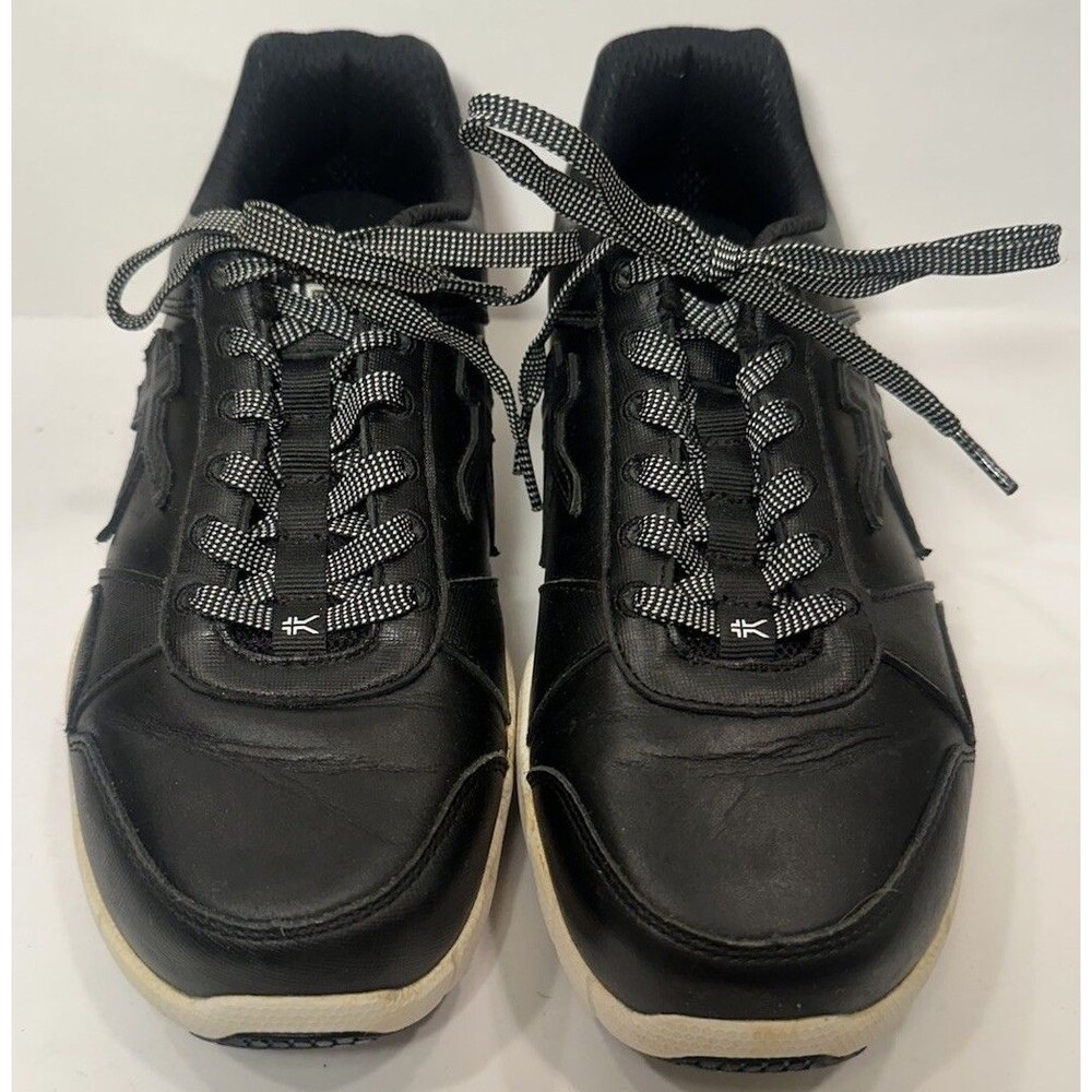 KURU Footwear Womens 9 Black Walking Shoes Heel Support Comfort Lace-Up